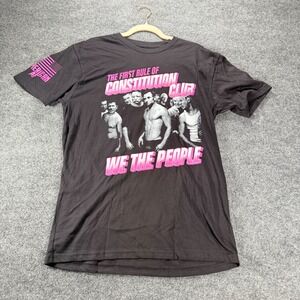 American AF Constitution Club T Shirt We The People Graphic Tee Large Black Mens